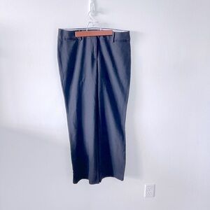 LOFT Julie Trouser Mid Waist Wide Leg Black Trouser Size 10